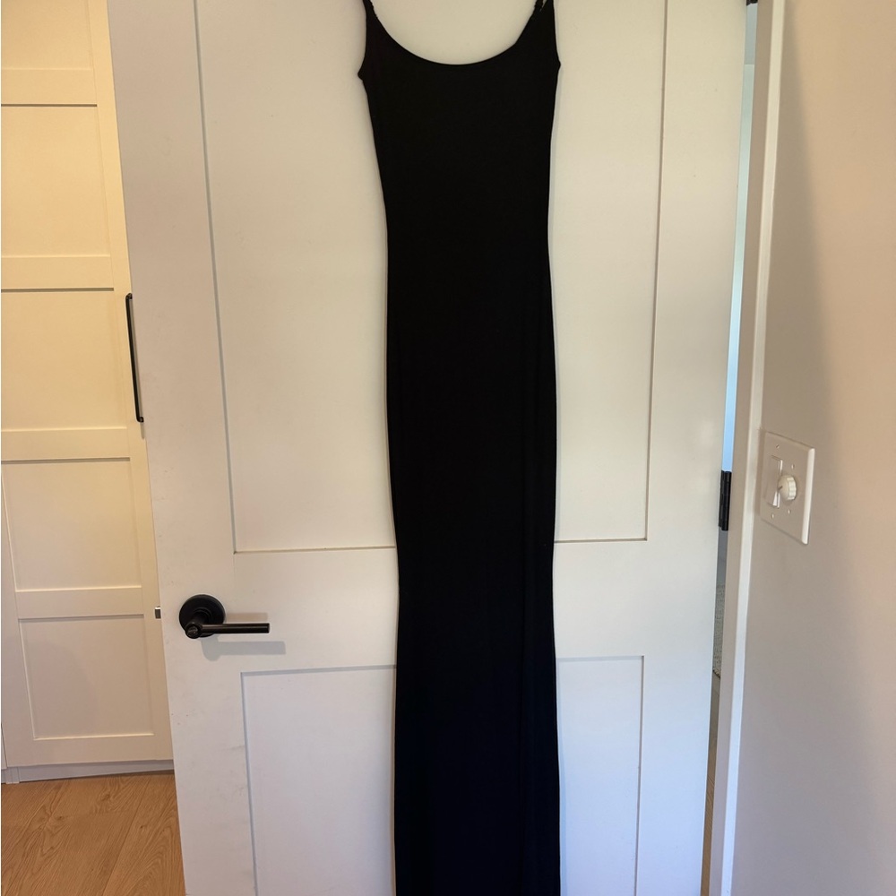 SKIMS Black Sleeveless Maxi Dress